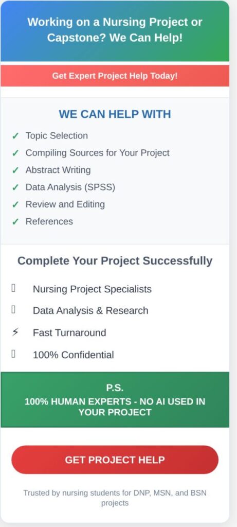 nursing projects writing help